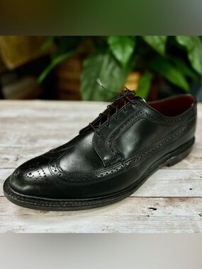 Allen Edmonds Classic Men's Black Leather Wingtip Dress Shoes